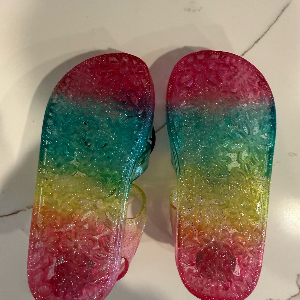 Sanrio Hello Kitty Glitter Sandals - Pink, Blue, Yellow - Picture 4 of 4